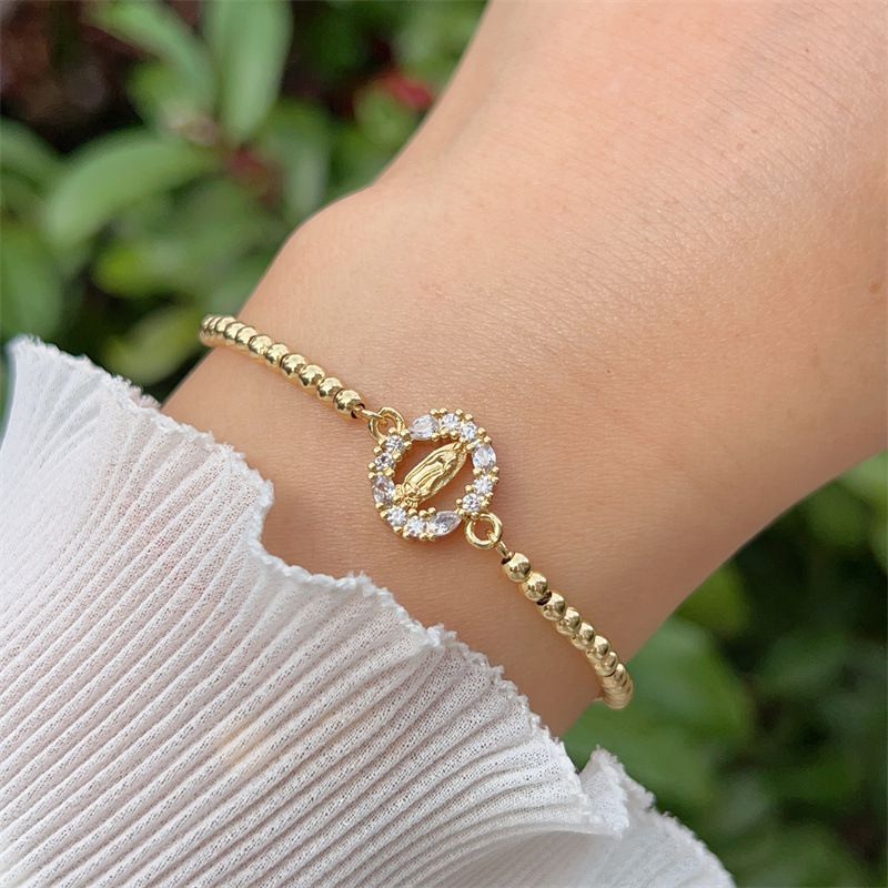 1 Bracelet Copper Diamond-encrusted Portrait Bracelet