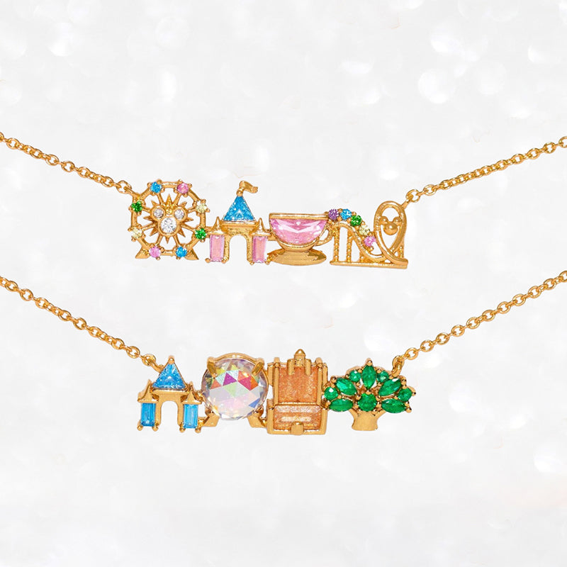 1 Gold Copper Diamond-encrusted Cartoon Necklace