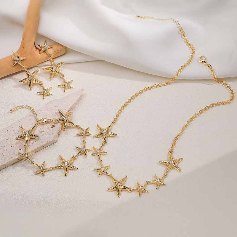 1 Gold Starfish Bracelet Copper Starfish Bracelet