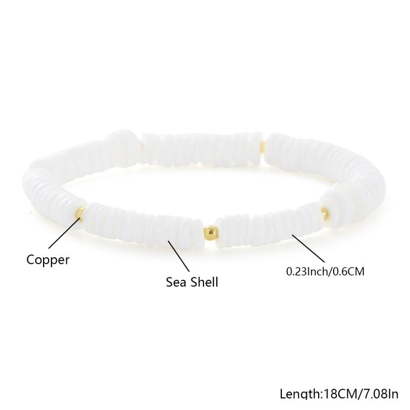 1# Gold-plated Copper Beaded Bracelet Set