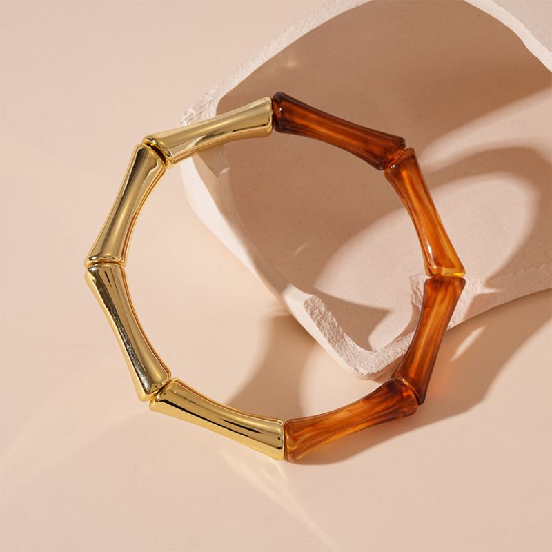 12# Bangle - Brown Irregular Acrylic Bracelet