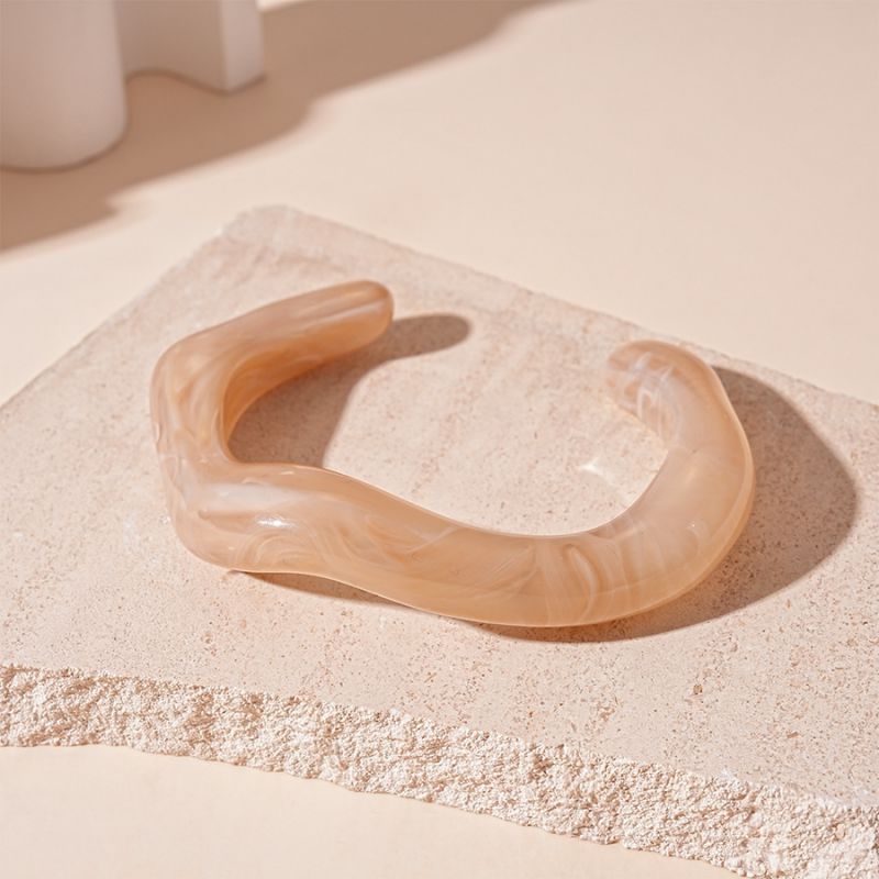 12# Bangle - Brown Irregular Acrylic Bracelet