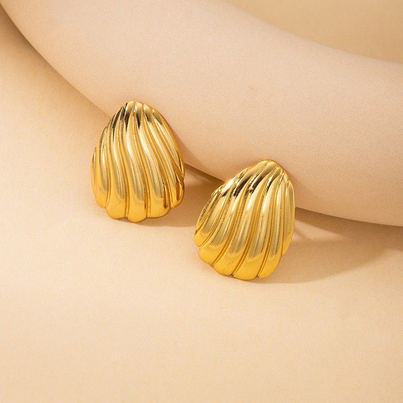 2# Stainless Steel Irregular-shaped Earrings