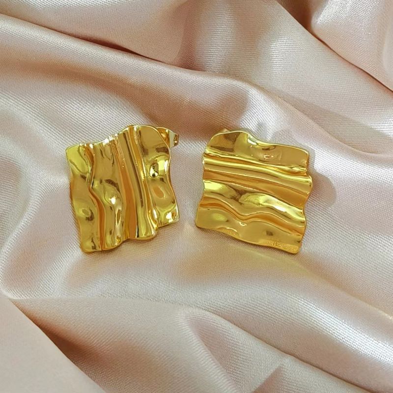 2# Stainless Steel Irregular-shaped Earrings