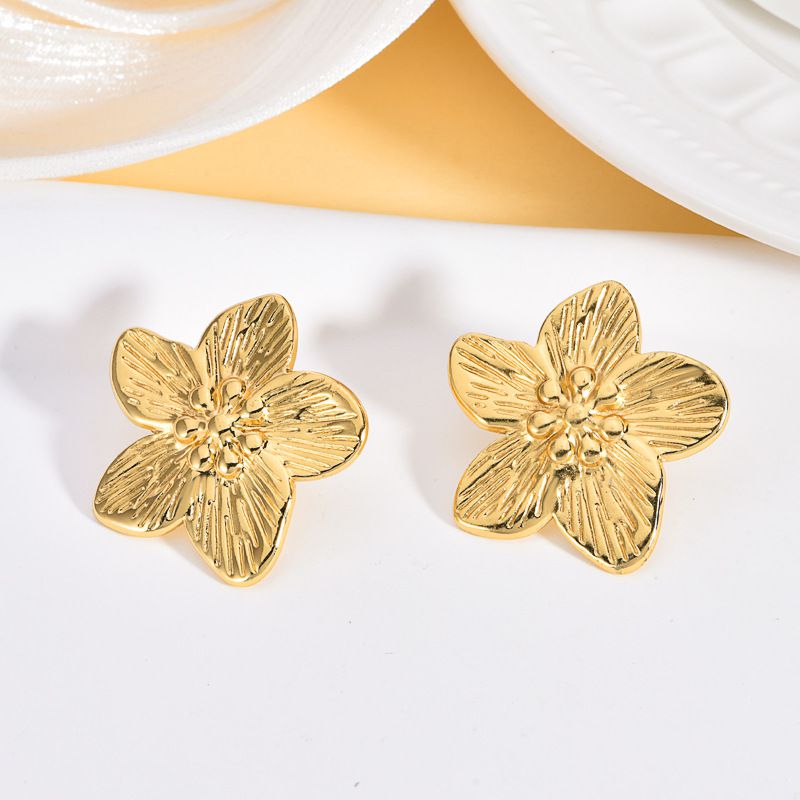 2# Stainless Steel Irregular-shaped Earrings