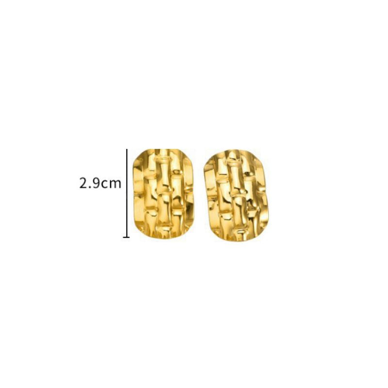 2# Stainless Steel Irregular-shaped Earrings