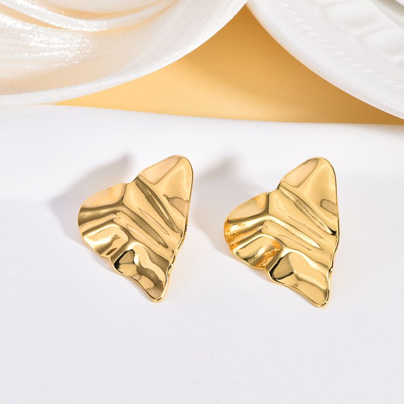 2# Stainless Steel Irregular-shaped Earrings