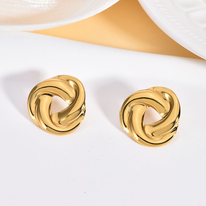 2# Stainless Steel Irregular-shaped Earrings