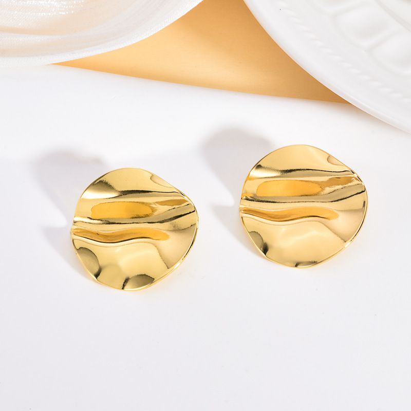 2# Stainless Steel Irregular-shaped Earrings