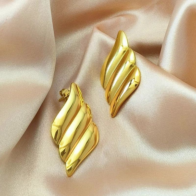 2# Stainless Steel Irregular-shaped Earrings