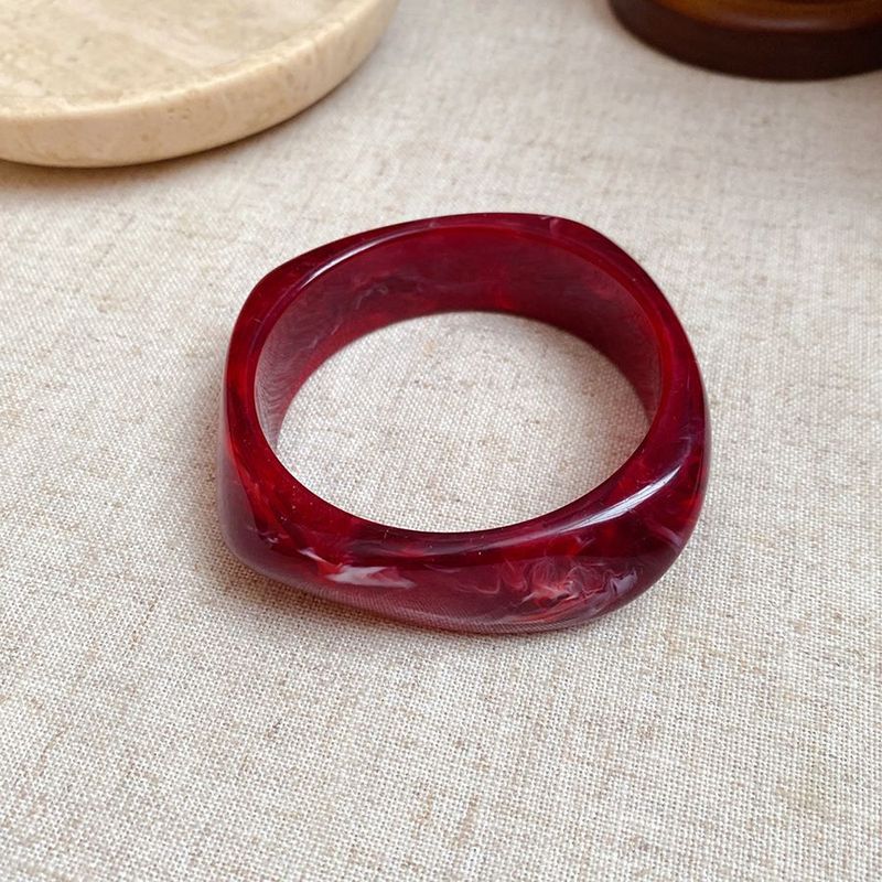 #4 Bracelet - Dark Blue Irregularly Patterned Resin Bracelet