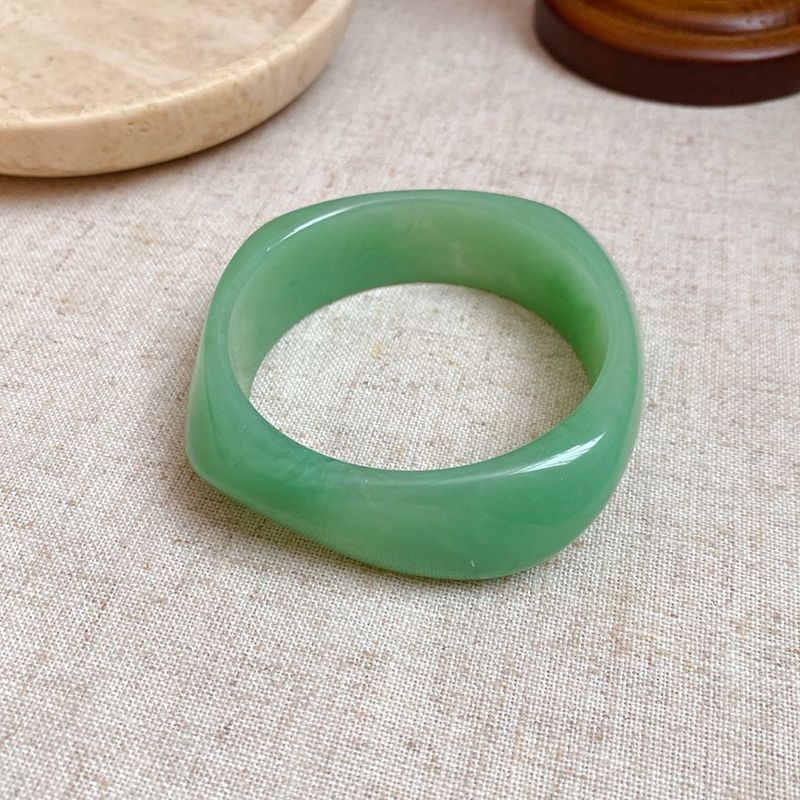 #4 Bracelet - Dark Blue Irregularly Patterned Resin Bracelet