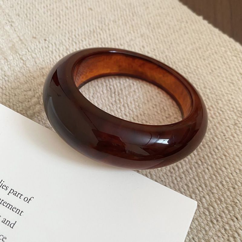 #4 Bracelet - Dark Blue Irregularly Patterned Resin Bracelet