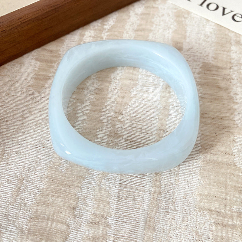 #4 Bracelet - Dark Blue Irregularly Patterned Resin Bracelet