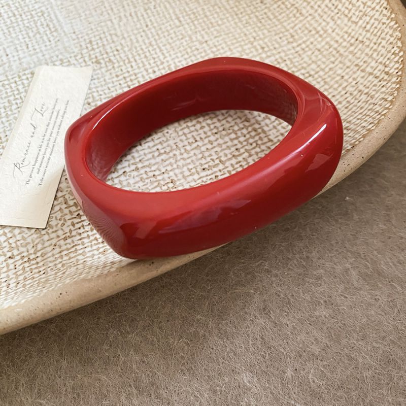 #4 Bracelet - Dark Blue Irregularly Patterned Resin Bracelet