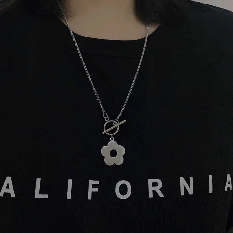 60cm Titanium Steel Chain Love Pendant-x0057b Titanium Steel Chain Heart Necklace