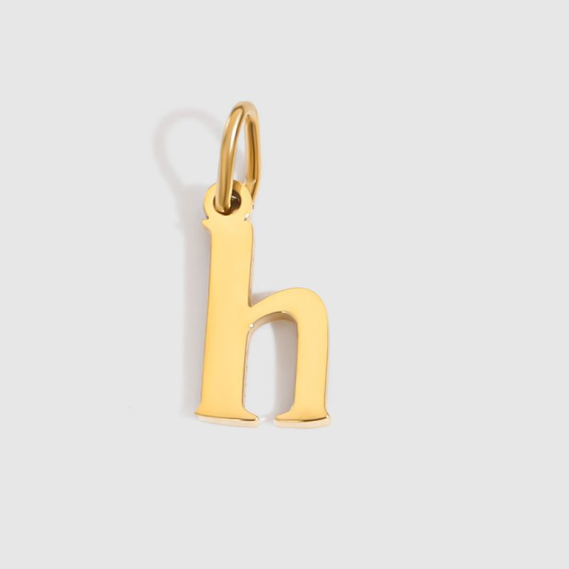 A-14k Gold Stainless Steel 26-letter Lowercase Pendant (without Chain)