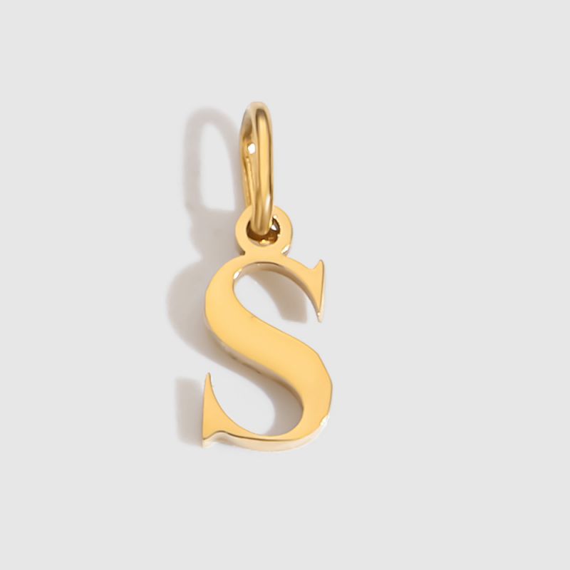 A-14k Gold Stainless Steel 26-letter Lowercase Pendant (without Chain)