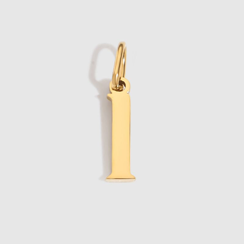 A-14k Gold Stainless Steel 26-letter Lowercase Pendant (without Chain)