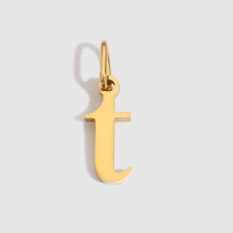 A-14k Gold Stainless Steel 26-letter Lowercase Pendant (without Chain)