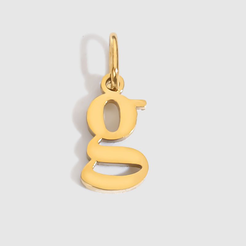 A-14k Gold Stainless Steel 26-letter Lowercase Pendant (without Chain)