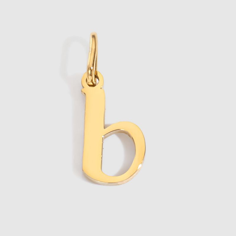 A-14k Gold Stainless Steel 26-letter Lowercase Pendant (without Chain)