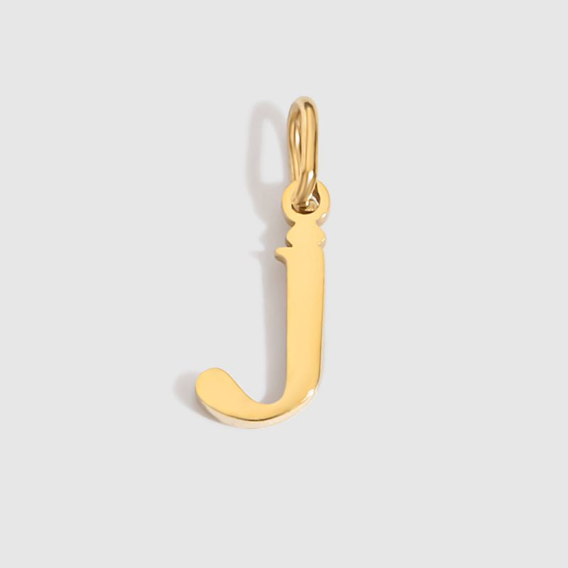 A-14k Gold Stainless Steel 26-letter Lowercase Pendant (without Chain)
