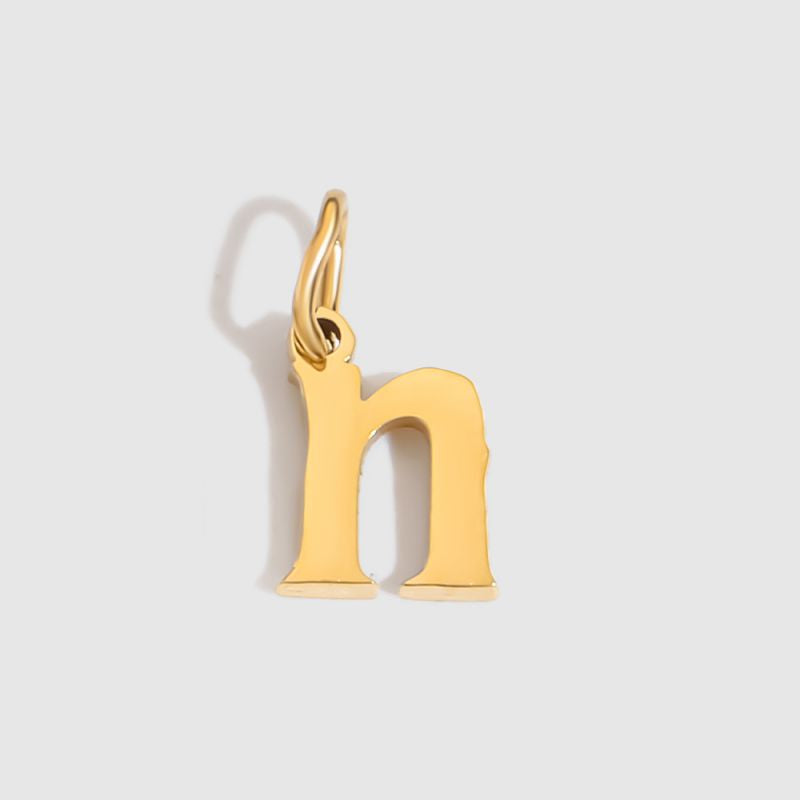 A-14k Gold Stainless Steel 26-letter Lowercase Pendant (without Chain)