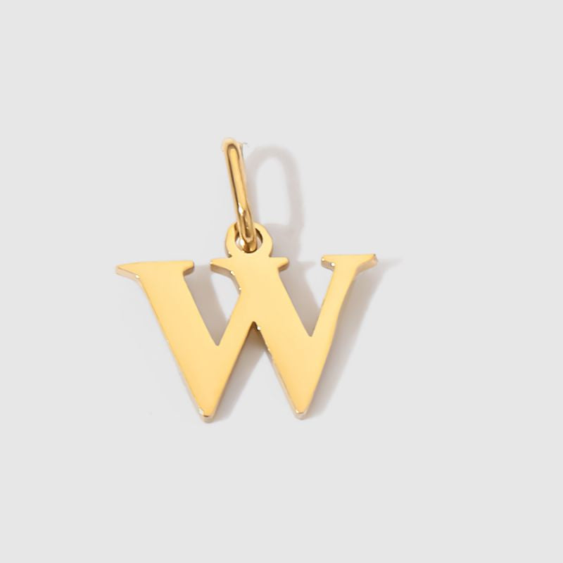 A-14k Gold Stainless Steel 26-letter Lowercase Pendant (without Chain)