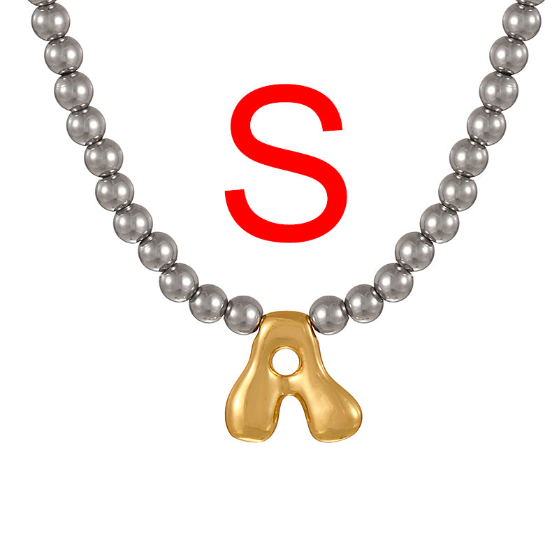 A 26 Alphabet Copper Bead Necklace