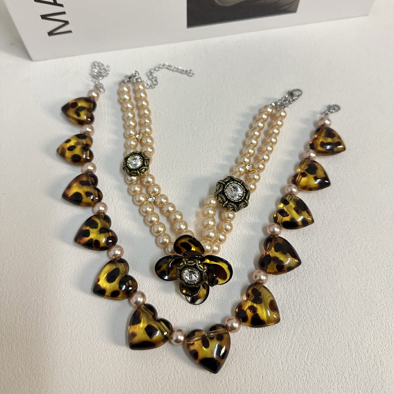 A Big Love Resin Beaded Heart Necklace