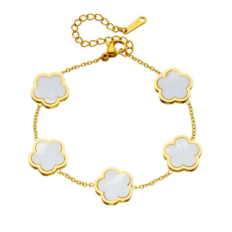 A Black Earring Stainless Steel Flower Earrings