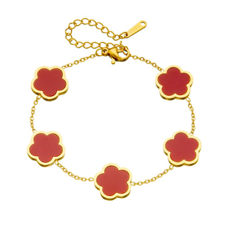 A Black Earring Stainless Steel Flower Earrings