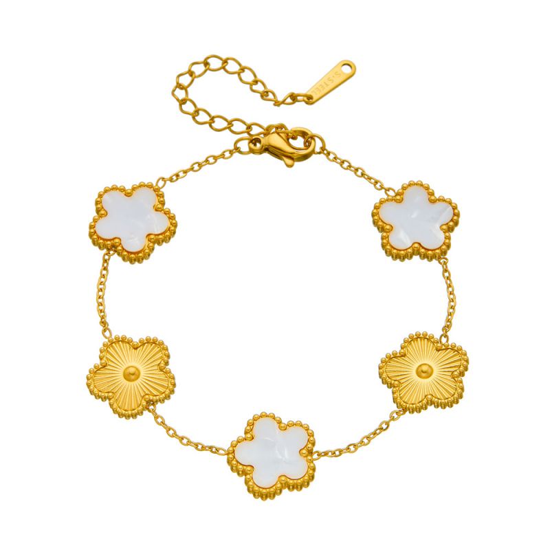 A Black Earring Stainless Steel Flower Earrings