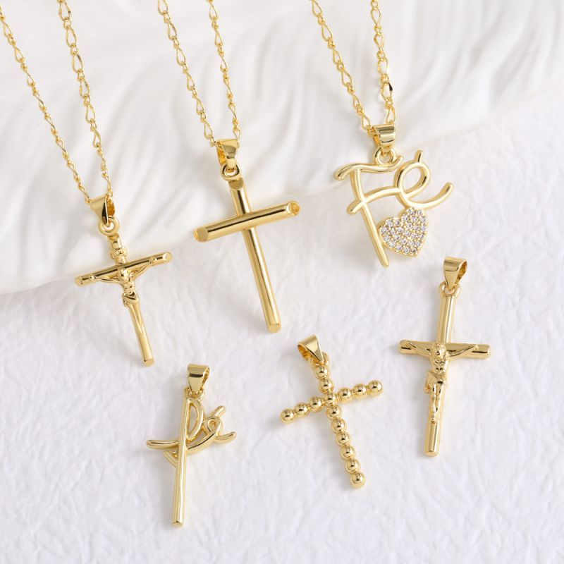 A Brass Cross Necklace