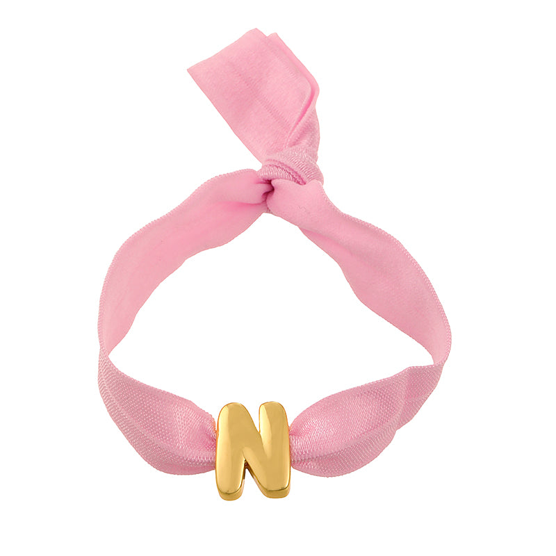 A Copper 26 Letter Velvet Elastic Bracelet