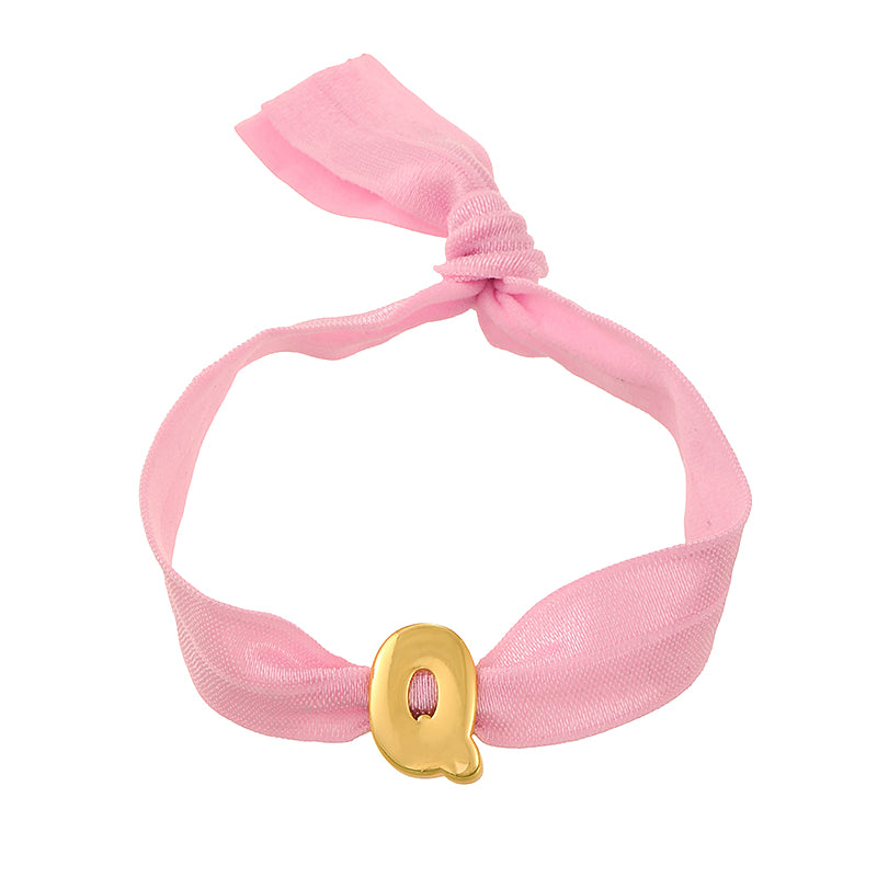 A Copper 26 Letter Velvet Elastic Bracelet