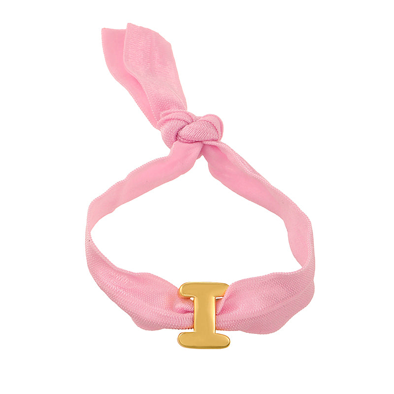 A Copper 26 Letter Velvet Elastic Bracelet