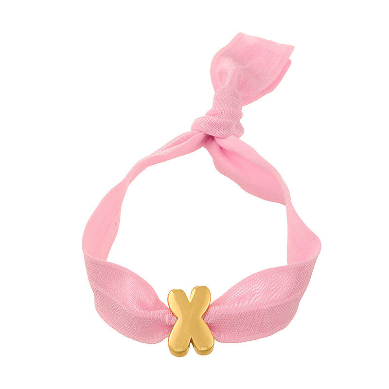 A Copper 26 Letter Velvet Elastic Bracelet