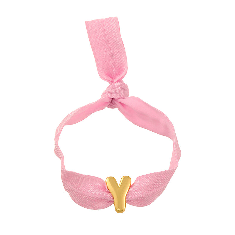 A Copper 26 Letter Velvet Elastic Bracelet