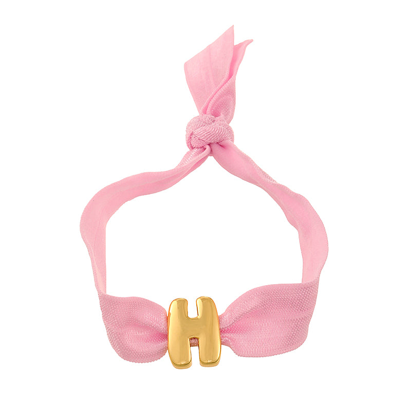 A Copper 26 Letter Velvet Elastic Bracelet