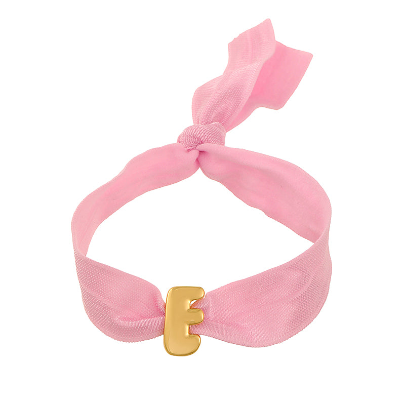 A Copper 26 Letter Velvet Elastic Bracelet