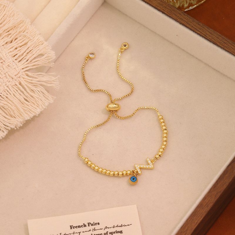 A Copper 26-letter Eye Bracelet