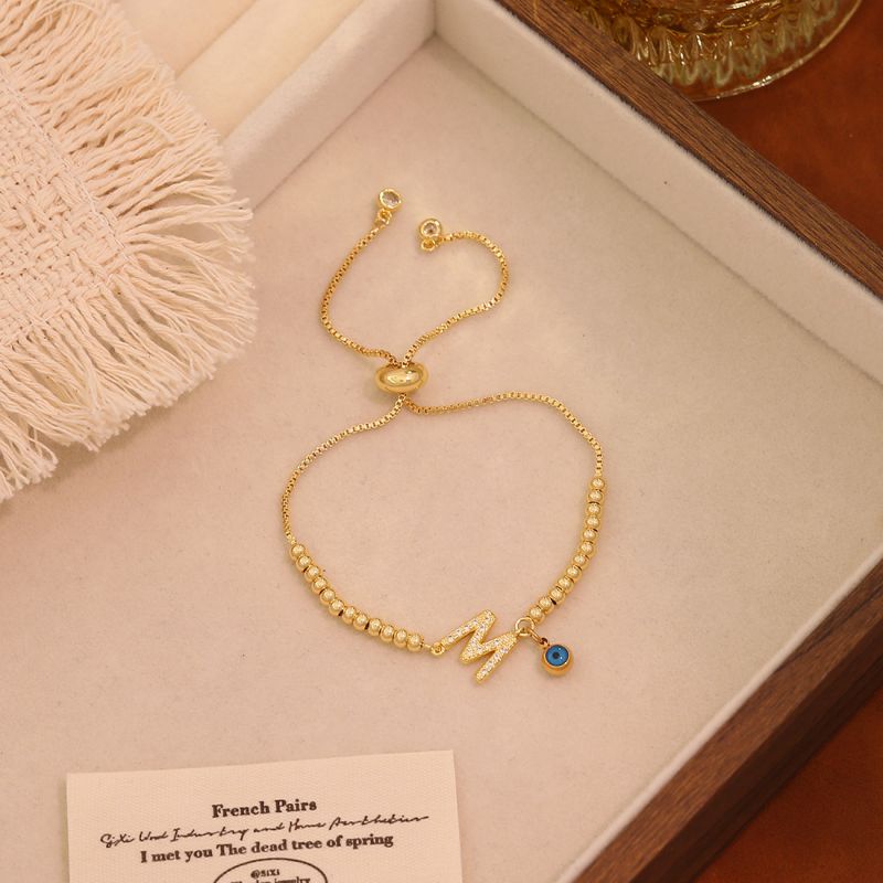 A Copper 26-letter Eye Bracelet