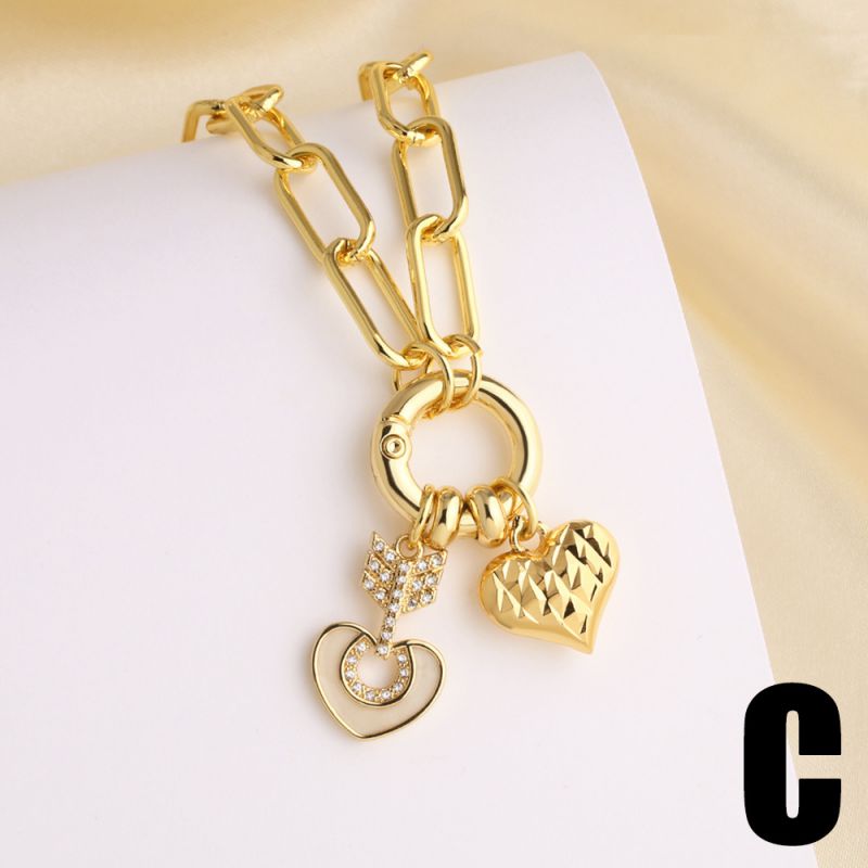 A Copper And Diamond Heart Necklace