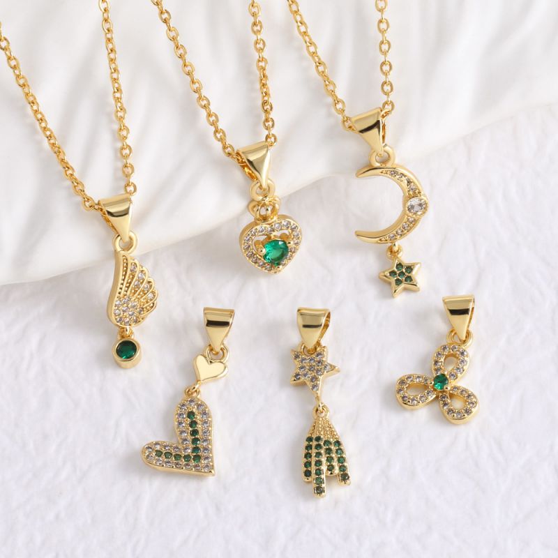 A Copper And Diamond-encrusted Wing Necklace