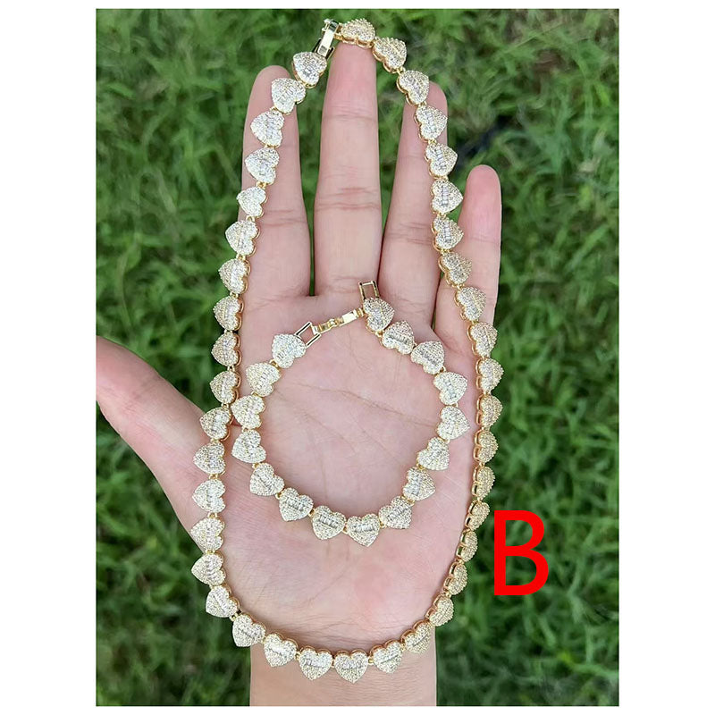 A Copper Diamond Heart Bracelet