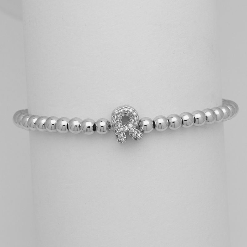 A Copper Gold-plated Beaded Diamond 26 Letter Bracelet