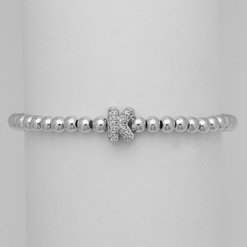 A Copper Gold-plated Beaded Diamond 26 Letter Bracelet