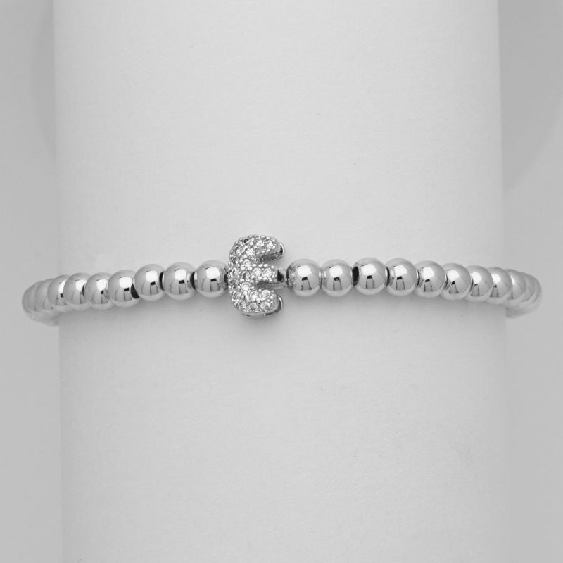 A Copper Gold-plated Beaded Diamond 26 Letter Bracelet